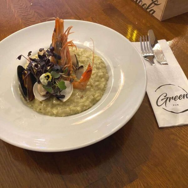 RISOTTO CU FRUCTE DE MARE SI PESTO * 300g